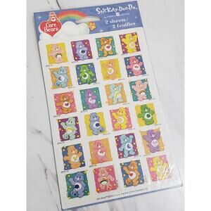 Care Bears Sticker Sheets Wish Grumpy Bear Vintage 2002 TCFC American Greetings